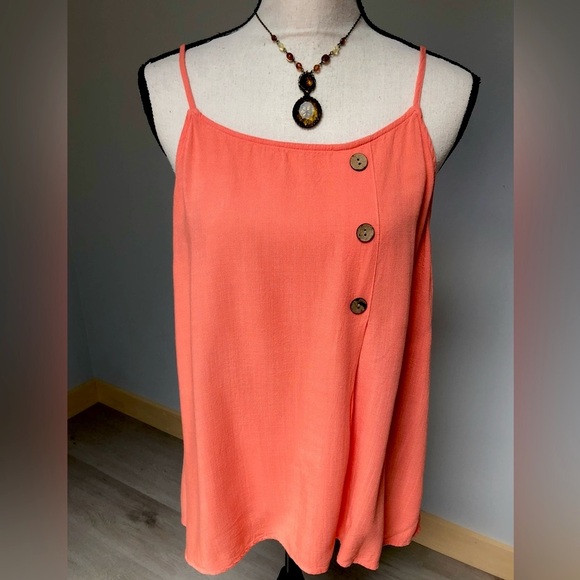 Staccato Flowy Orange Sleeveless Top - Picture 2 of 5